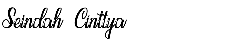 Font Seindah Cinttya by Unknown