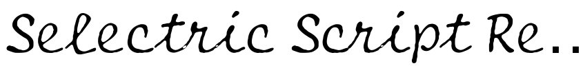 Preview Selectric Script Regular
