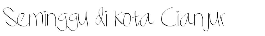 Font Seminggu di kota Cianjur by Sanz d'Cloudz