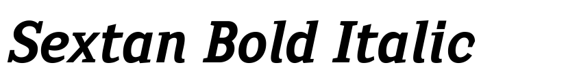 Preview Sextan Bold Italic