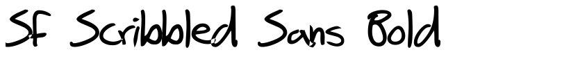 Preview SF Scribbled Sans Bold
