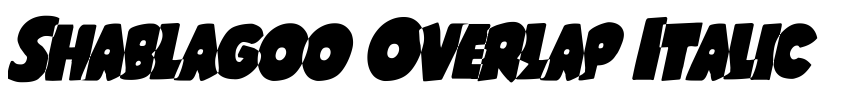 Preview Shablagoo Overlap Italic