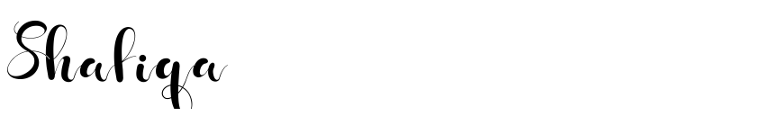 Font Shafiqa by Putra Novembria Candra Kusuma