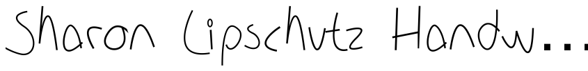 Preview Sharon Lipschutz Handwriting