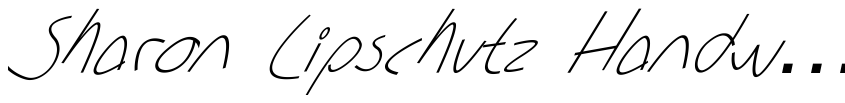 Preview Sharon Lipschutz Handwriting Italic