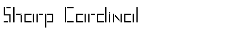 Font Sharp Cardinal by Unknown