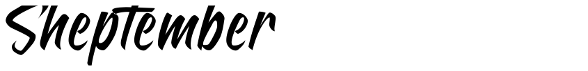 Font Sheptember by Unknown