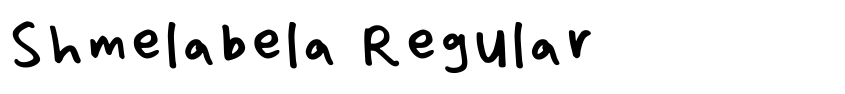 Font Shmelabela Regular by Unknown