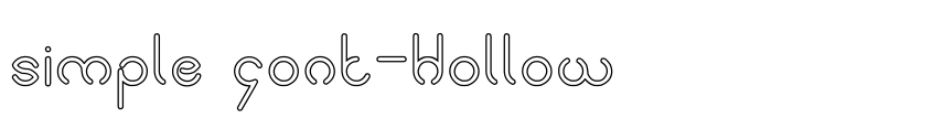 Preview simple font-Hollow