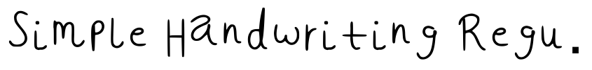 Preview Simple Handwriting Regular