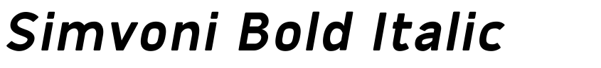 Preview Simvoni Bold Italic