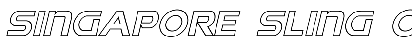 Font Singapore Sling Outline Italic by Daniel Zadorozny