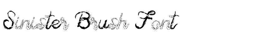 Preview Sinister Brush Font