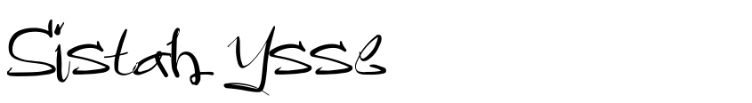 Font Sistah Ysse by Sistah Ysse