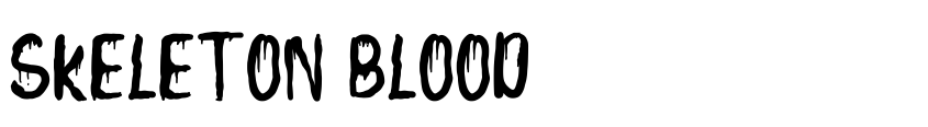 Font Skeleton Blood by Nomlimofont