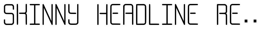 Preview Skinny Headline Regular