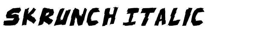 Preview skrunch Italic