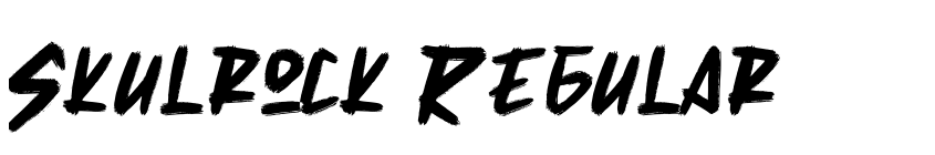 Font Skulrock Regular by Rian Rahardi