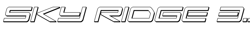 Preview Sky Ridge 3D Italic