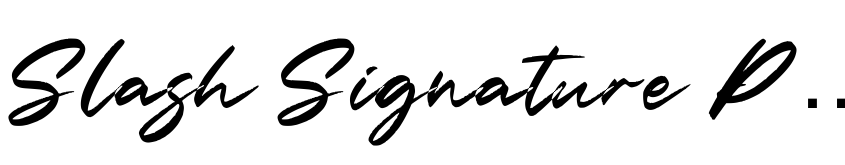 Font Slash Signature Personal Use by Donis Miftahudin