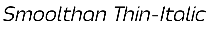 Preview Smoolthan Thin-Italic