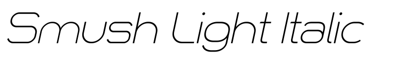 Preview Smush Light Italic