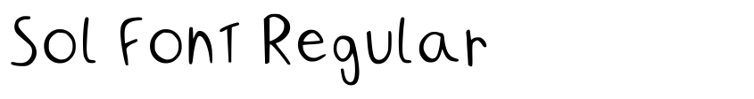 Preview Sol Font Regular