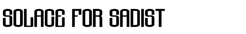 Font Solace for Sadist by Chris Vile