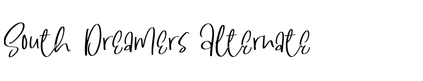 Font South Dreamers Alternate by Muh Aswar by Azetype Studio