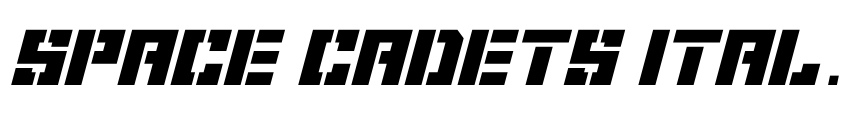 Font Space Cadets Italic by Unknown