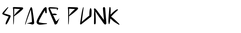 Font space punk by Unknown
