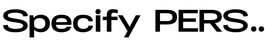 Font Specify PERSONAL Expanded Bold by MÂns Greb‰ck