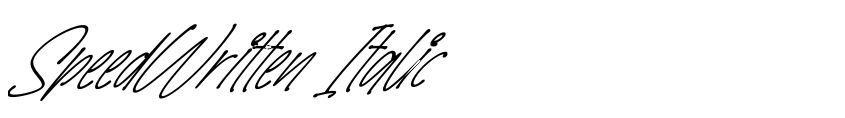 Preview SpeedWritten Italic