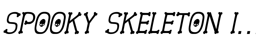 Preview Spooky Skeleton Italic