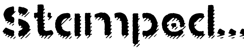 Font Stamped Navy Font Shadow by Unknown