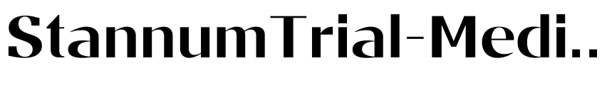 Font StannumTrial-Medium by Eko Bimantara