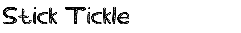 Font Stick Tickle by Max Infeld