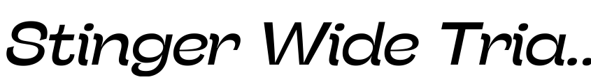 Preview Stinger Wide Trial Italic