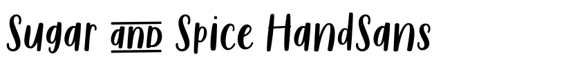 Preview Sugar & Spice HandSans