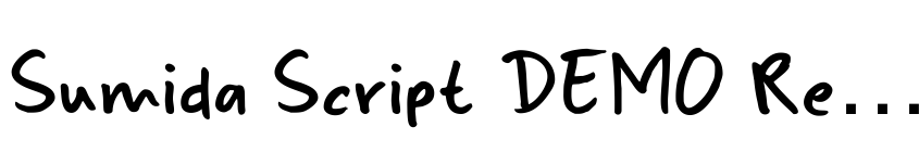 Preview Sumida Script DEMO Regular