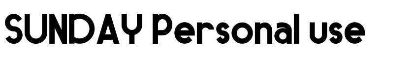 Preview SUNDAY Personal use