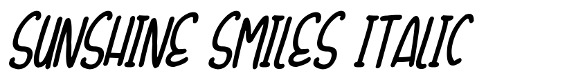 Preview Sunshine Smiles Italic