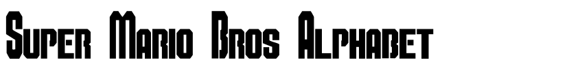 Font Super Mario Bros Alphabet by Unknown