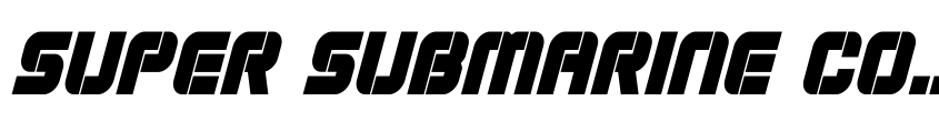 Font Super Submarine Condensed Italic by Daniel Zadorozny