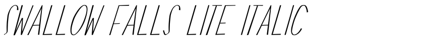 Preview Swallow Falls Lite Italic
