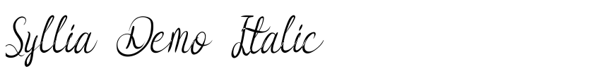 Preview Syllia Demo Italic