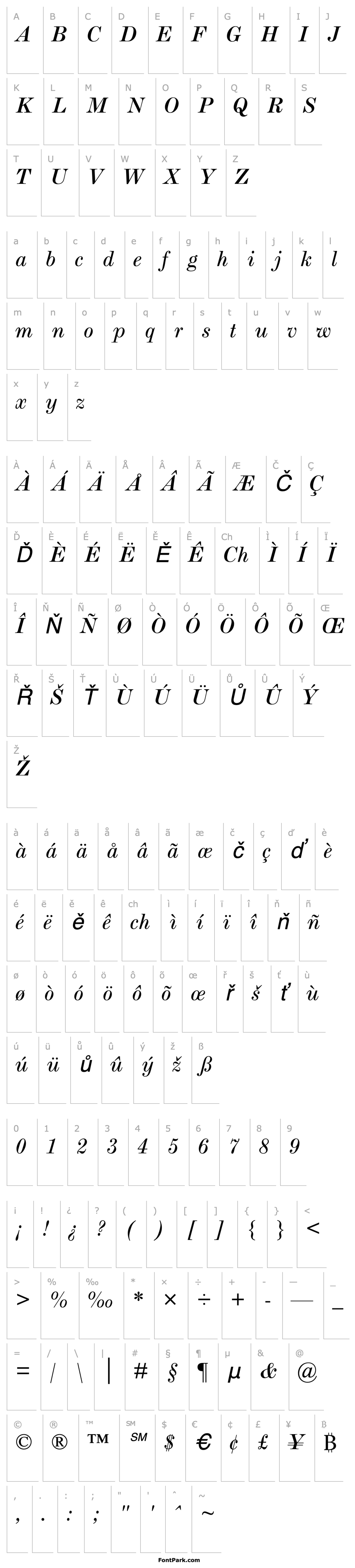 Overview ScotchRomanMT-Italic