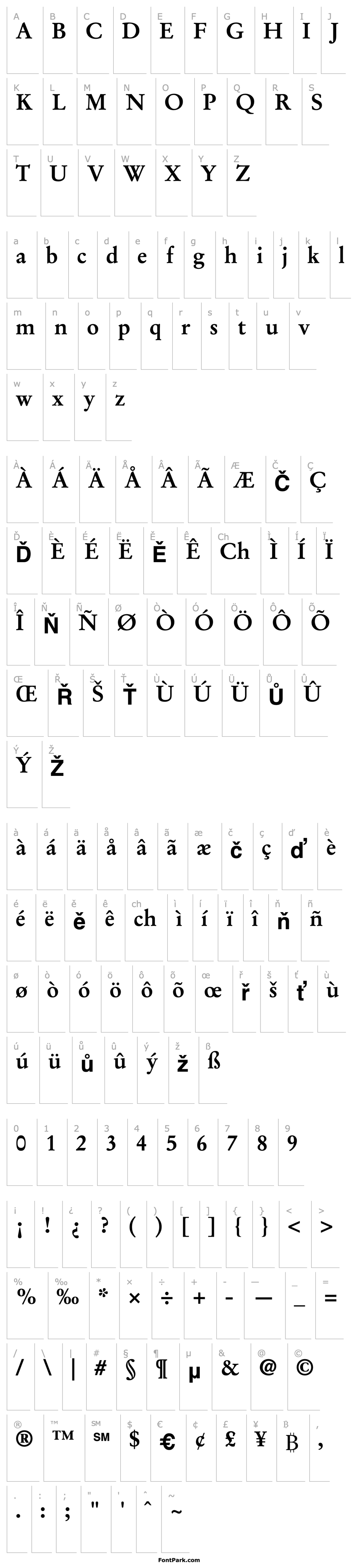 Overview StempelGaramond-Bold