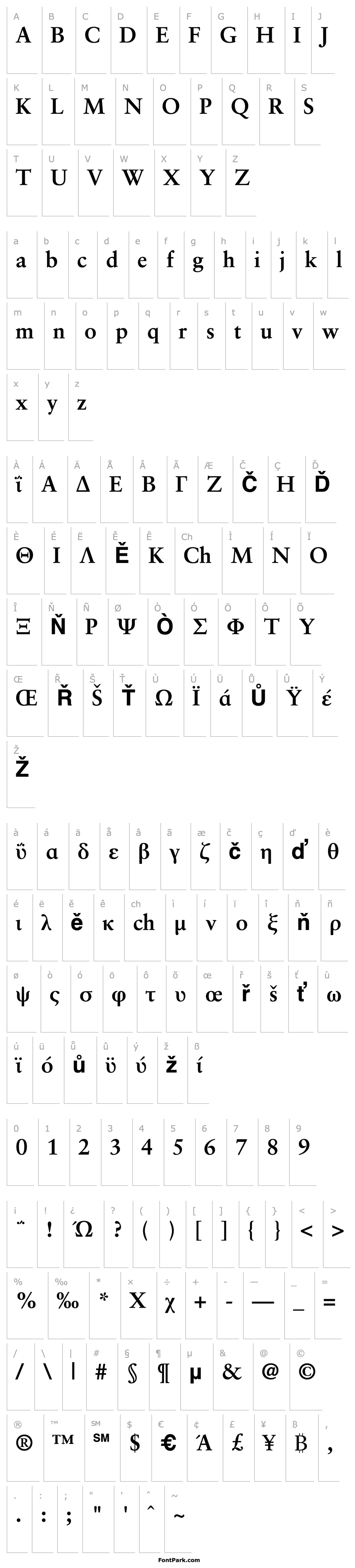 Overview SabonGreek-Bold