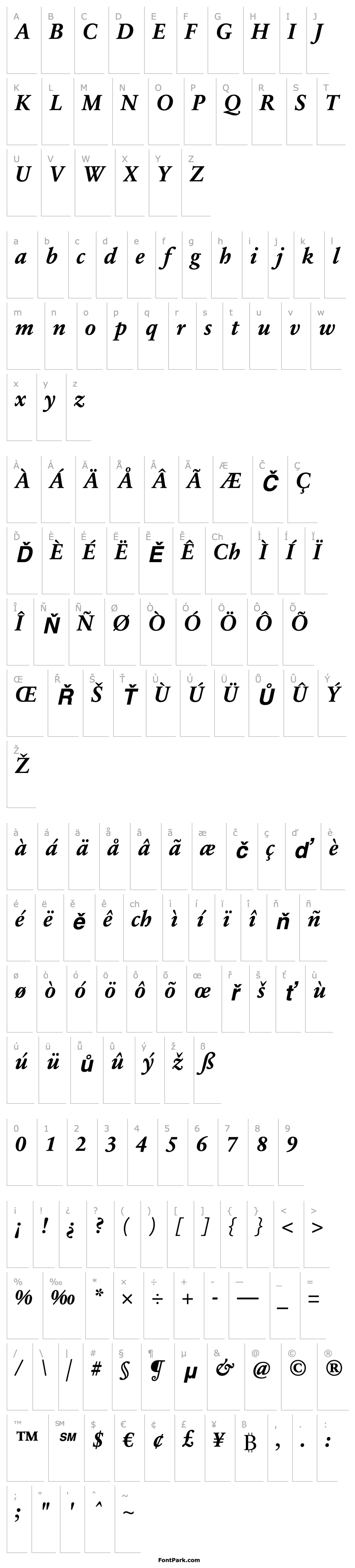 Overview SabonNext RW Reg Bold Italic